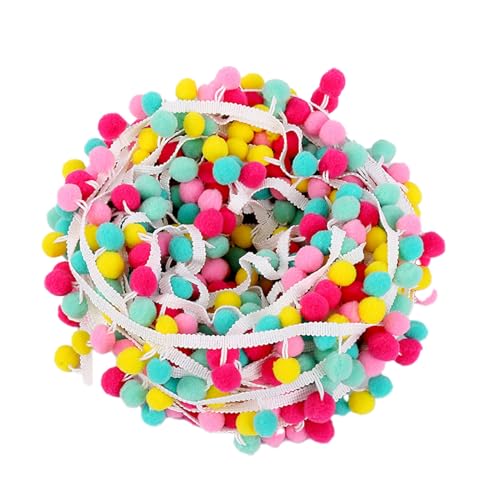 YIUPEDRFG Buntes Spitzenband zum Selbermachen, Kunsthandwerk, Dekoration, Samthautball, Polyester, Elastizität für Kleidung, Sofa (10 m), Farbe 1 von YIUPEDRFG