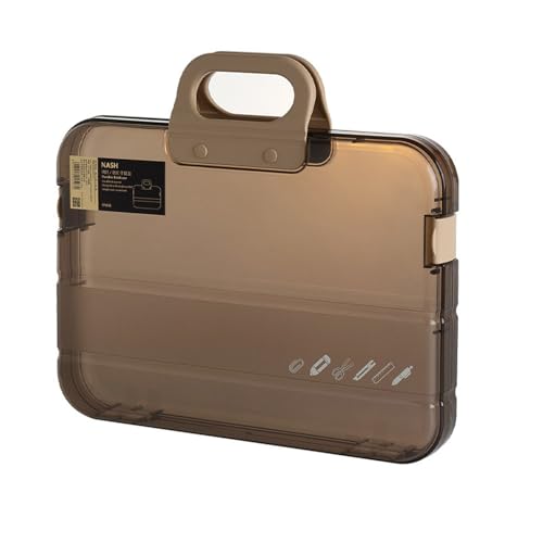 YIUPEDRFG Datei Jacken Lagerung Lösung Transparent Tragbare Box Für Organisierte Schreibwaren Dokument Tasche ABS, Kaffee YIUPEDRFG Datei Jacken Lagerung Lösung Transparent Tragbare Box Für Organisierte Schreibwaren Dokument Tasche ABS, Kaffee von YIUPEDRFG