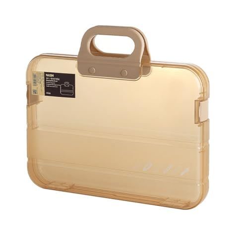 YIUPEDRFG Datei Jacken Lagerung Lösung Transparent Tragbare Box Für Organisierte Schreibwaren Dokument Tasche ABS, khaki YIUPEDRFG Datei Jacken Lagerung Lösung Transparent Tragbare Box Für Organisierte Schreibwaren Dokument Tasche ABS, khaki von YIUPEDRFG