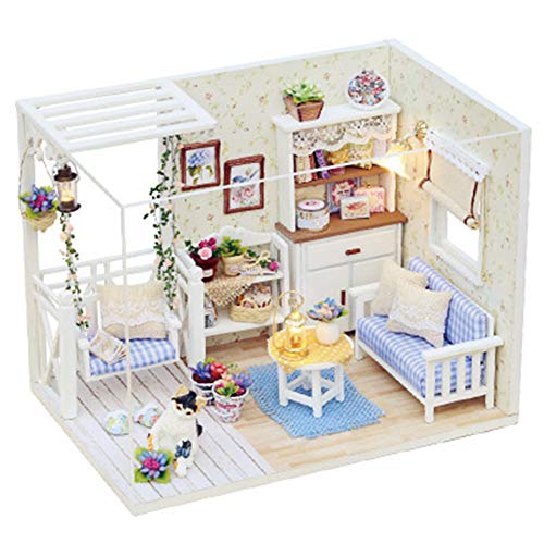 YIWENG Miniatur mit Möbeln, DIY-Holzbausatz, Mini-Haus, Geschenke für Kinder von YIWENG
