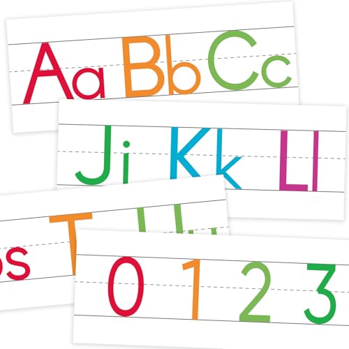 12 Stück Alphabet-Linie für Klassenzimmer Wand Kreide Manuskript Alphabet Linie Pinnwand Set ABC Banner und Zahlen Bordüre Poster für Klassenzimmer Dekor 12 Stück Alphabet-Linie für Klassenzimmer Wand Kreide Manuskript Alphabet Linie Pinnwand Set ABC Banner und Zahlen Bordüre Poster für Klassenzimmer Dekor von YIXAXKAO