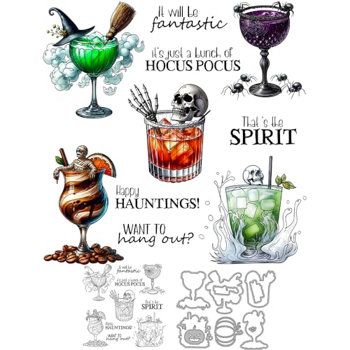 YIXUAN Metall-Stanzformen-Set mit Glasflaschen-Motiv "Drink of Halloween", für Kartenherstellung, DIY, Scrapbooking, Zubehör, Silikon-Messerform für Alben, Basteln, Dekoration YIXUAN Metall-Stanzformen-Set mit Glasflaschen-Motiv "Drink of Halloween", für Kartenherstellung, DIY, Scrapbooking, Zubehör, Silikon-Messerform für Alben, Basteln, Dekoration von YIXUAN