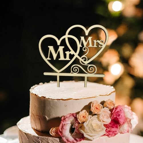 Cake Topper Hochzeit Holz Tortendeko Hochzeit Tortenstecker Hochzeit Deko Hochzeitstorte Topper Personalisiert Mr Mrs Tortenstecker von YIYICO