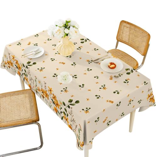 YIYOHON Wasserdichte Vinyl-Tischdecken, wasserdicht, öldicht, leicht zu reinigen, Kunststoff-Tischdecke für Esstisch, Küchentisch, Partys (140 x 140 cm) von YIYOHON
