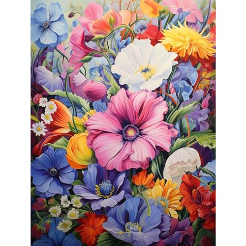 YIYUE 5D Diamond Painting Kits Bilder für Erwachsene, Blumen DIY Diamant Malerei Painting Bilder Set, Diamond Art Full Runder Malen Nach Zahlen Erwachsene Set (35x45cm), Nr. 20 von YIYUE