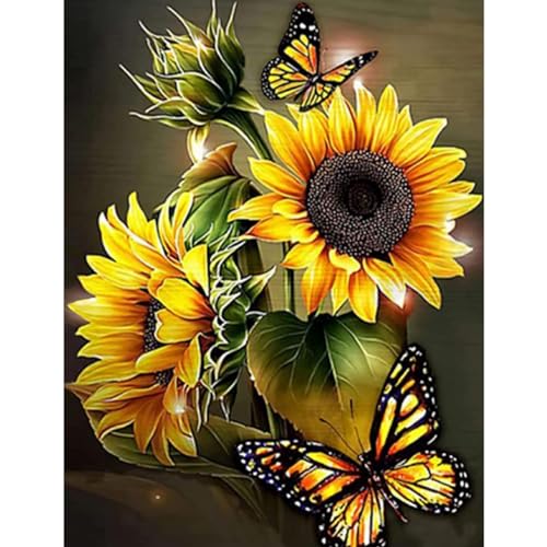 YIYUE 5D Diamond Painting Kits Bilder für Erwachsene, Blumen DIY Diamant Malerei Painting Bilder Set, Diamond Art Full Runder Malen Nach Zahlen Erwachsene Set (35x45cm), Nr. 28 von YIYUE