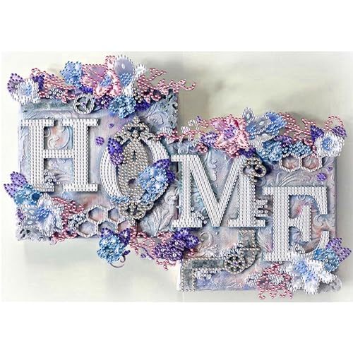 YIYUE 5D Diamond Painting Kits Bilder für Erwachsene, Brief DIY Diamant Malerei Painting Bilder Set, Diamond Art Full Runder Malen Nach Zahlen Erwachsene Set (35x45cm), Nr. 5 von YIYUE