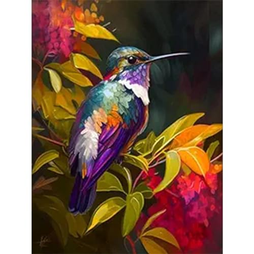 YIYUE 5D Diamond Painting Kits Bilder für Erwachsene, Kolibri DIY Diamant Malerei Painting Bilder Set, Diamond Art Full Runder Malen Nach Zahlen Erwachsene Set (35x45cm), Nr. 4 von YIYUE