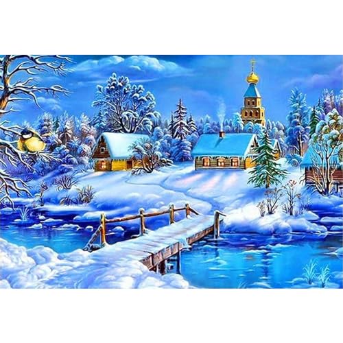 YIYUE 5D Diamond Painting Kits Bilder für Erwachsene, Landschaft DIY Diamant Malerei Painting Bilder Set, Diamond Art Full Runder Malen Nach Zahlen Erwachsene Set (35x45cm), Nr. 14 von YIYUE
