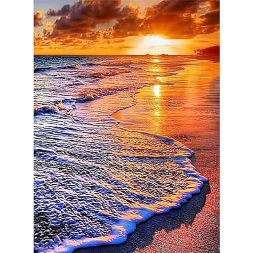 YIYUE 5D Diamond Painting Kits Bilder für Erwachsene, Landschaft DIY Diamant Malerei Painting Bilder Set, Diamond Art Full Runder Malen Nach Zahlen Erwachsene Set (35x45cm), Nr. 3 von YIYUE