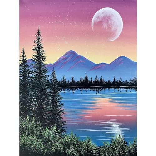 YIYUE 5D Diamond Painting Kits Bilder für Erwachsene, Mond DIY Diamant Malerei Painting Bilder Set, Diamond Art Full Runder Malen Nach Zahlen Erwachsene Set (35x45cm), Nr. 15 von YIYUE
