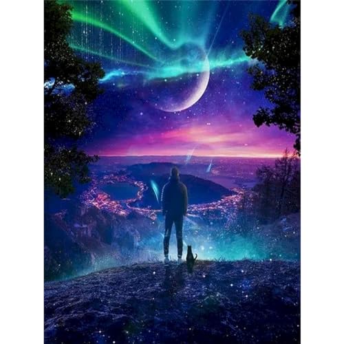 YIYUE 5D Diamond Painting Kits Bilder für Erwachsene, Planet DIY Diamant Malerei Painting Bilder Set, Diamond Art Full Runder Malen Nach Zahlen Erwachsene Set (35x45cm), Nr. 5 von YIYUE