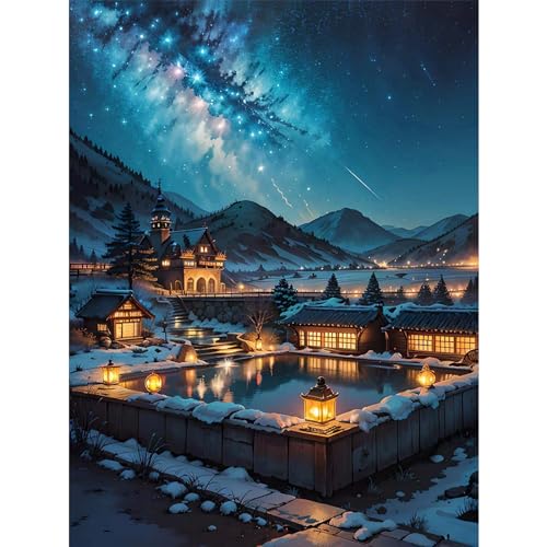 YIYUE 5D Diamond Painting Kits Bilder für Erwachsene, Schloss DIY Diamant Malerei Painting Bilder Set, Diamond Art Full Runder Malen Nach Zahlen Erwachsene Set (35x45cm), Nr. 6 von YIYUE
