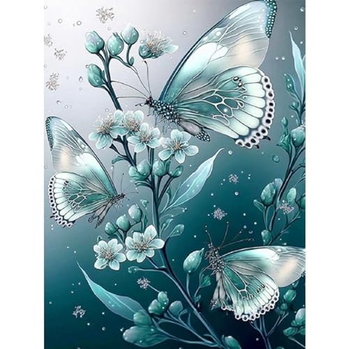 YIYUE 5D Diamond Painting Kits Bilder für Erwachsene, Schmetterling DIY Diamant Malerei Painting Bilder Set, Diamond Art Full Runder Malen Nach Zahlen Erwachsene Set (35x45cm), Nr. 10 von YIYUE