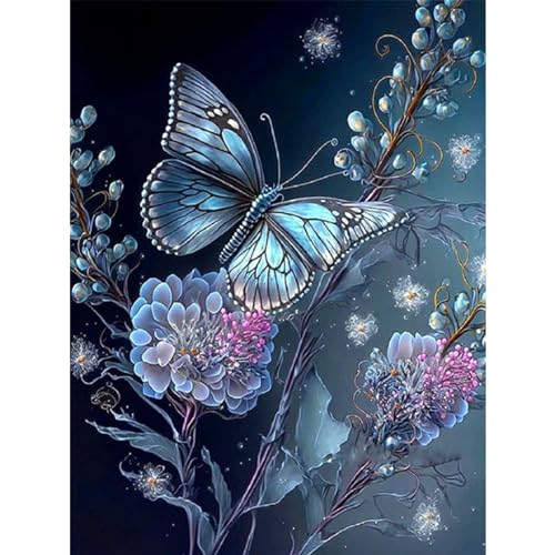 YIYUE 5D Diamond Painting Kits Bilder für Erwachsene, Schmetterling DIY Diamant Malerei Painting Bilder Set, Diamond Art Full Runder Malen Nach Zahlen Erwachsene Set (35x45cm), Nr. 14 von YIYUE