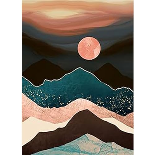 YIYUE 5D Diamond Painting Kits Bilder für Erwachsene, Sonne DIY Diamant Malerei Painting Bilder Set, Diamond Art Full Runder Malen Nach Zahlen Erwachsene Set (35x45cm), Nr. 1 von YIYUE