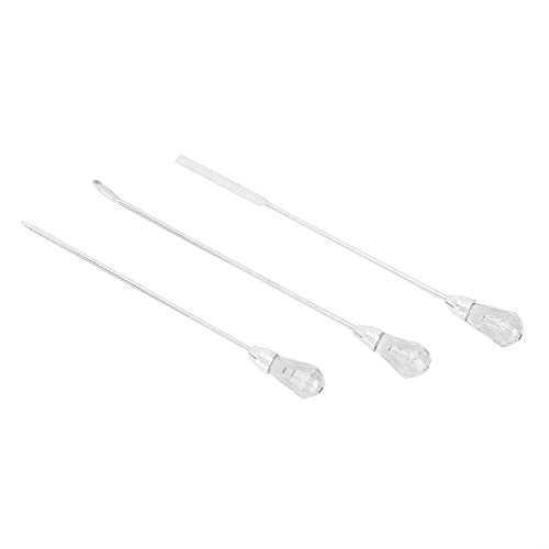 3pcs Pulverlöffel Rührstange Blase Nadel DIY Gel Acryl Glitz (Weiß) von YIZISECCE