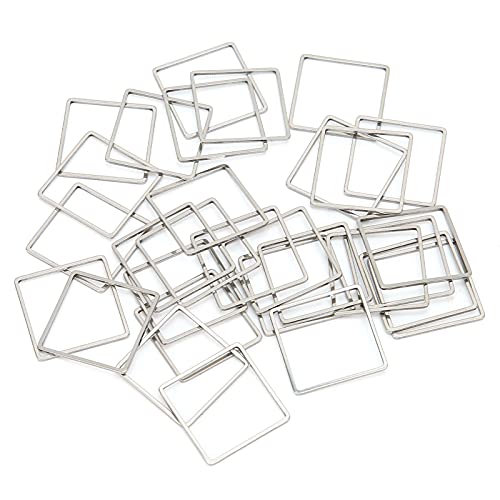 DIY Hohl rahmen Anhänger Harz Handwerk Bezels Schmuck Herstellung Zubehör (Quadratisch klein * 30) von YIZISECCE