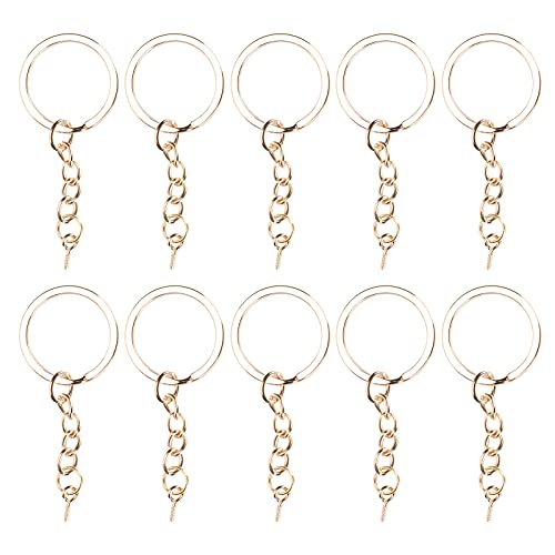 DIY -Schlüsselringkette Metallanhänger Zubehör für benutzerdefinierte Schlüsselbundventilatoren (φ30mm 【10 Teile】) von YIZISECCE