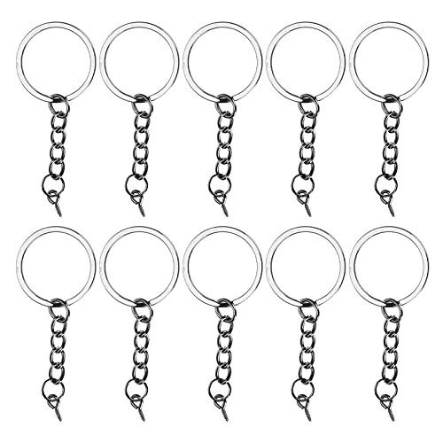 DIY -Schlüsselringkette Metallanhänger Zubehör für benutzerdefinierte Schlüsselbundventilatoren (φ30mm 【10 Teile】) von YIZISECCE