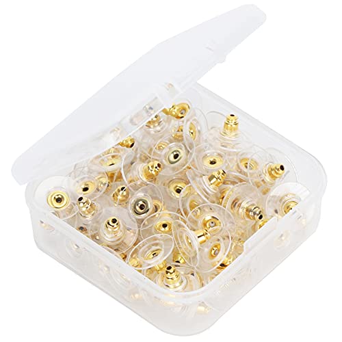 Für DIY, für Schmuckzubehör, 100 -teilige Ohrringrücken Ersatz durchbohrte Hintergrundstopper Boxed Für DIY, für Schmuckzubehör, 100 -teilige Ohrringrücken Ersatz durchbohrte Hintergrundstopper Boxed von YIZISECCE