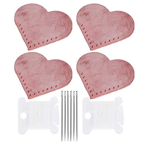 Für herzgespritzte, 2 -Set, Lesezeichen für Fabric Corner -Seite, DIY Lederwaren -Nähmaterial (Nebelwachsrosa) von YIZISECCE