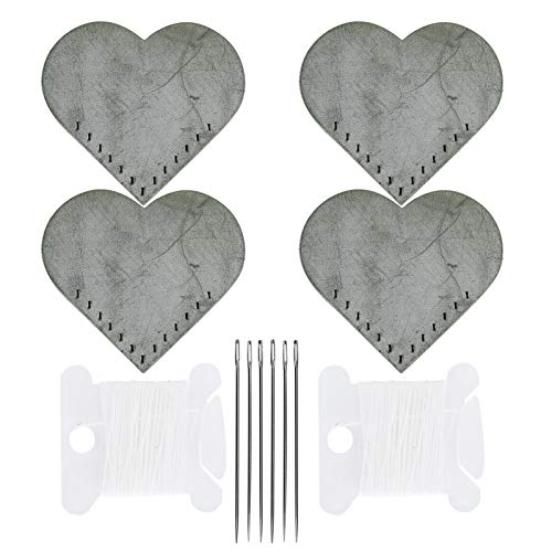 Für herzgespritzte, 2 -Set, Lesezeichen für Fabric Corner -Seite, DIY Lederwaren -Nähmaterial (Nebliger Wachs Minze grün) von YIZISECCE