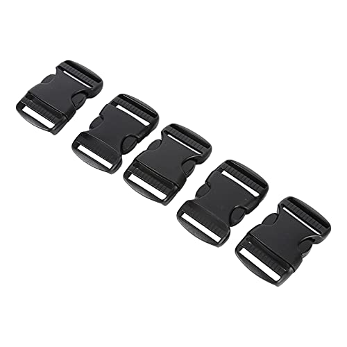 Plastik dual verstellbare Gurtschnallen Freisetzung Schnallen Austausch DIY BRÜFUNGEN RARKPACKE Schwarz 5pcs (38 mm) von YIZISECCE
