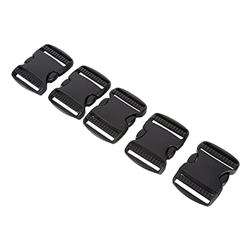 Plastik dual verstellbare Gurtschnallen Freisetzung Schnallen Austausch DIY BRÜFUNGEN RARKPACKE Schwarz 5pcs (50 mm) von YIZISECCE