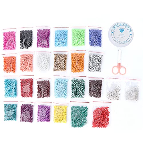 Schmuck machen Perlen Kit Bunte 24 Kristall Gewinde verschluss DIY Zubehör von YIZISECCE
