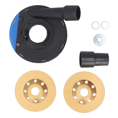 YIZIS ECCE für 100mm 115mm Winkels chl eifer Staubs chutz, 4 Zoll Schleif scheibe, für Stein polieren, Vakuum befestigung, Nass trockenheit, Universal Fit, langlebiges Design, (Blau Schwarz) von YIZISECCE