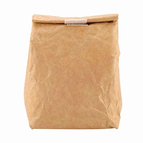 YIZISECCE YESSICE Wasserdichte Lunchbox für Outdoor-Picknick, Papiertüte Aufbewahrung für Kinder Frauen Männer (Braun) von YIZISECCE