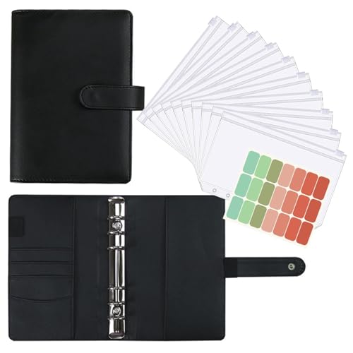 1 Legen Sie Einen 6 Budget Planer 6 Löcher Budget Bindemittel Ringe Binder Mit Taschen Und Trennwänden Für Reisen Fest von YIZITU