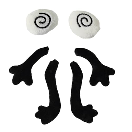 1 Set gefüllte Applikationen in Augapfel-/Gliedmaßenform, Applikationen für Hüte, Kleidung, Nähflicken, handgefertigte Kopfbedeckung, Haarspangen, Zubehör, Flicken für Kleidung, Flicken für Jacken von YIZITU