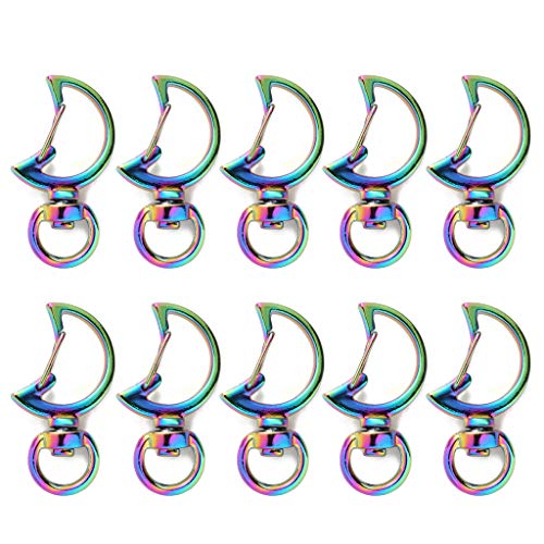 10 Stück Regenbogen-Metallhaken Karabinerverschluss Schlüsselband mit Schlüsselanhänger für Schlüsselanhänger Herz Stern Auto für Schlüsselanhänger Taschen Flossen 10 Stück Regenbogen-Metallhaken Karabinerverschluss Schlüsselband mit Schlüsselanhänger für Schlüsselanhänger Herz Stern Auto für Schlüsselanhänger Taschen Flossen von YIZITU
