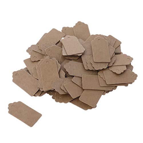 100 Stück Vintage-Kraftpapier-Etiketten, Schmuck-Etiketten, Basteldekoration, 2 x 4 cm 100 Stück Vintage-Kraftpapier-Etiketten, Schmuck-Etiketten, Basteldekoration, 2 x 4 cm von YIZITU