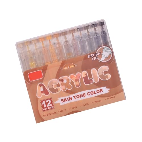 12 Farben Acrylmalstift, Pinselmarker, flüssige Acrylfarbe, Marker zum Zeichnen, Scrapbooking, Kartenherstellung, Journaling, weiche Spitze Marker zum Skizzieren von YIZITU