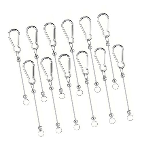 12 Perlenschlüsselanhänger, Silberperlen, für Anhänger, DIY, Legierung, Rohlinge, Zubehör, Großpackung, Silberperlen-Schlüsselanhänger 12 Perlenschlüsselanhänger, Silberperlen, für Anhänger, DIY, Legierung, Rohlinge, Zubehör, Großpackung, Silberperlen-Schlüsselanhänger von YIZITU