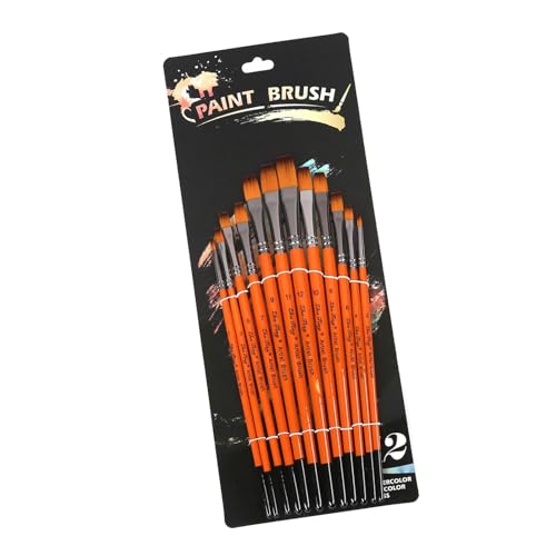 12pcs Professionelle Pinsel Aquarellpinsel Pinsel Nylon Borste Für Acryl Aquarellöl Malmalölmalerei von YIZITU