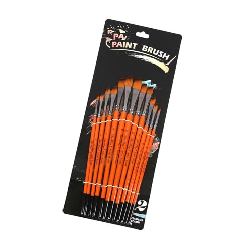 12pcs Professionelle Pinsel Aquarellpinsel Pinsel Nylon Borste Für Acryl Aquarellöl Malmalölmalerei von YIZITU