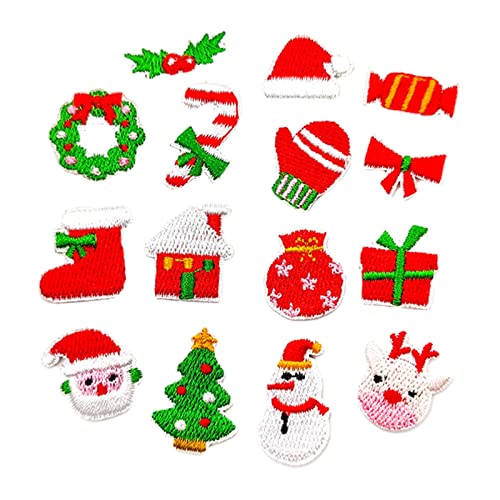 15 Stück Weihnachtsdekoration, zum Aufbügeln, Weihnachtsmann, Schneemann, Baum, bestickte Applikationen, Abzeichen für Festival, Aufnäher, Weihnachten, zum Aufbügeln, bestickte Flicken für Kleidung, 15 Stück Weihnachtsdekoration, zum Aufbügeln, Weihnachtsmann, Schneemann, Baum, bestickte Applikationen, Abzeichen für Festival, Aufnäher, Weihnachten, zum Aufbügeln, bestickte Flicken für Kleidung, von YIZITU