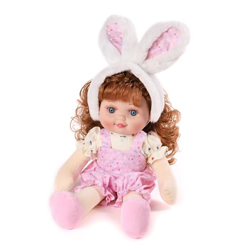 15.74in Simulation Für Puppenlebensähnliche Wiedergeborene Mit Jumpsuit Stirnband Für Baby Kinder Beschäftigung Begleiten Sie Schlafende Puppen Wiedergeborene Kleidung Mädchen Puppen Silikon Mädchen von YIZITU