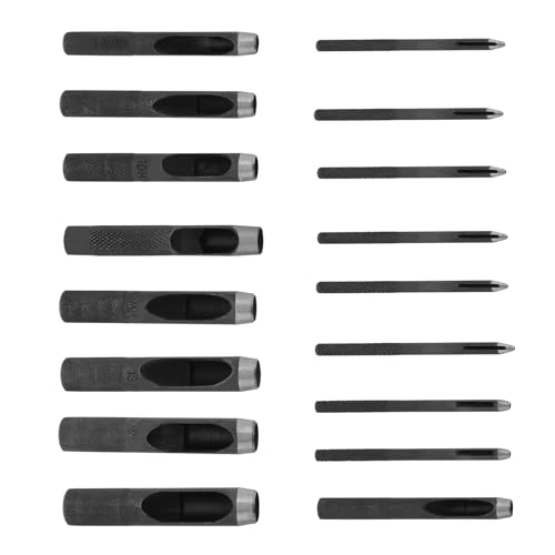17pieces Hohl Lederloch Puncher Cutter 4mm Bis 20 Mm Rundes Loch Punchs Cutter Tool Für Ledergürtel Uhrenband Leinwand von YIZITU