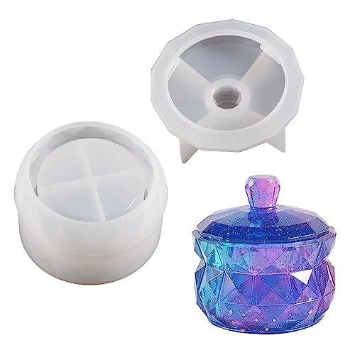 2 Stück Harz-Silikonform Aufbewahrungsbox Form Schmuck Box Formen Silikon Handherstellung Formen Silikon Schmuckbox Formen für Epoxidharz von YIZITU