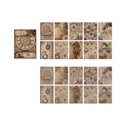 20 Blatt Retro Scrapbooking Papier Ästhetisches Dekorpapier für Handwerk Scrapbooking Journal Fotoalbum Verzierung Scrapbook von YIZITU