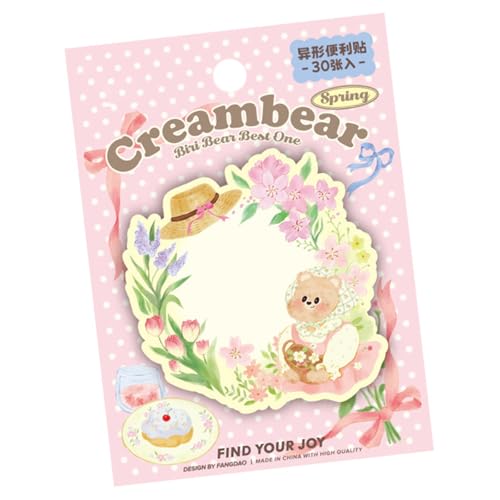 30 Blatt Blumen Bär Notizen Papier Haftnotizen Memo Pad Pocket Notizblöcke zum Schreiben Journaling Notizen Scrapbooking Blume Memo Pad Set von YIZITU
