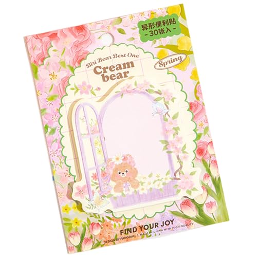 30 Blatt Blumen Bär Notizen Papier Haftnotizen Memo Pad Pocket Notizblöcke zum Schreiben Journaling Notizen Scrapbooking Blume Memo Pad Set von YIZITU