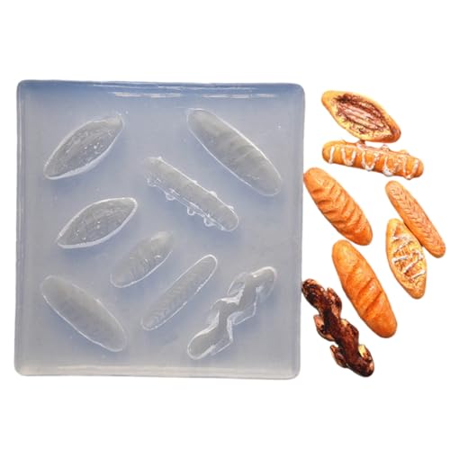 3D-Brotharzform für Fondant, Kuchendekoration, Schokolade, Schmuckherstellung, Brot, Silikonform, antihaftbeschichtet, leicht zu entformen 3D-Brotharzform für Fondant, Kuchendekoration, Schokolade, Schmuckherstellung, Brot, Silikonform, antihaftbeschichtet, leicht zu entformen von YIZITU