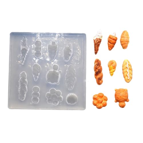 3D-Brotharzform für Fondant, Kuchendekoration, Schokolade, Schmuckherstellung, Brot, Silikonform, antihaftbeschichtet, leicht zu entformen 3D-Brotharzform für Fondant, Kuchendekoration, Schokolade, Schmuckherstellung, Brot, Silikonform, antihaftbeschichtet, leicht zu entformen von YIZITU