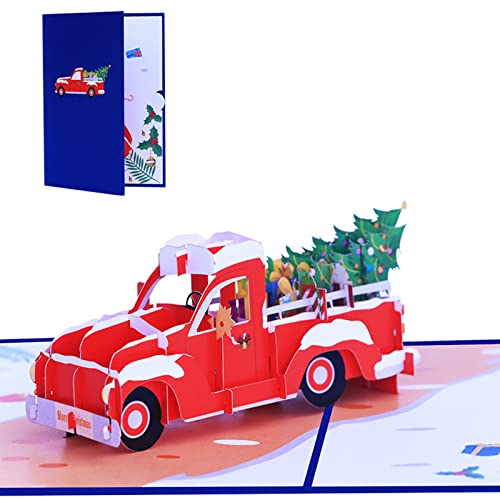 3D Für Weihnachtskarte Baum Auto Karten Festival Urlaub Papierkarten Für Geburtstag Hochzeit Neujahr Segen Weihnachten Grußkarte von YIZITU